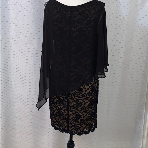 🌟Host Pick✨Connected Lace & Chiffon Popover Dress - Picture 3 of 10